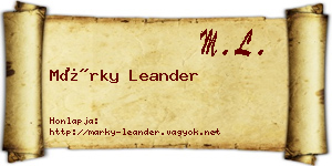 Márky Leander névjegykártya